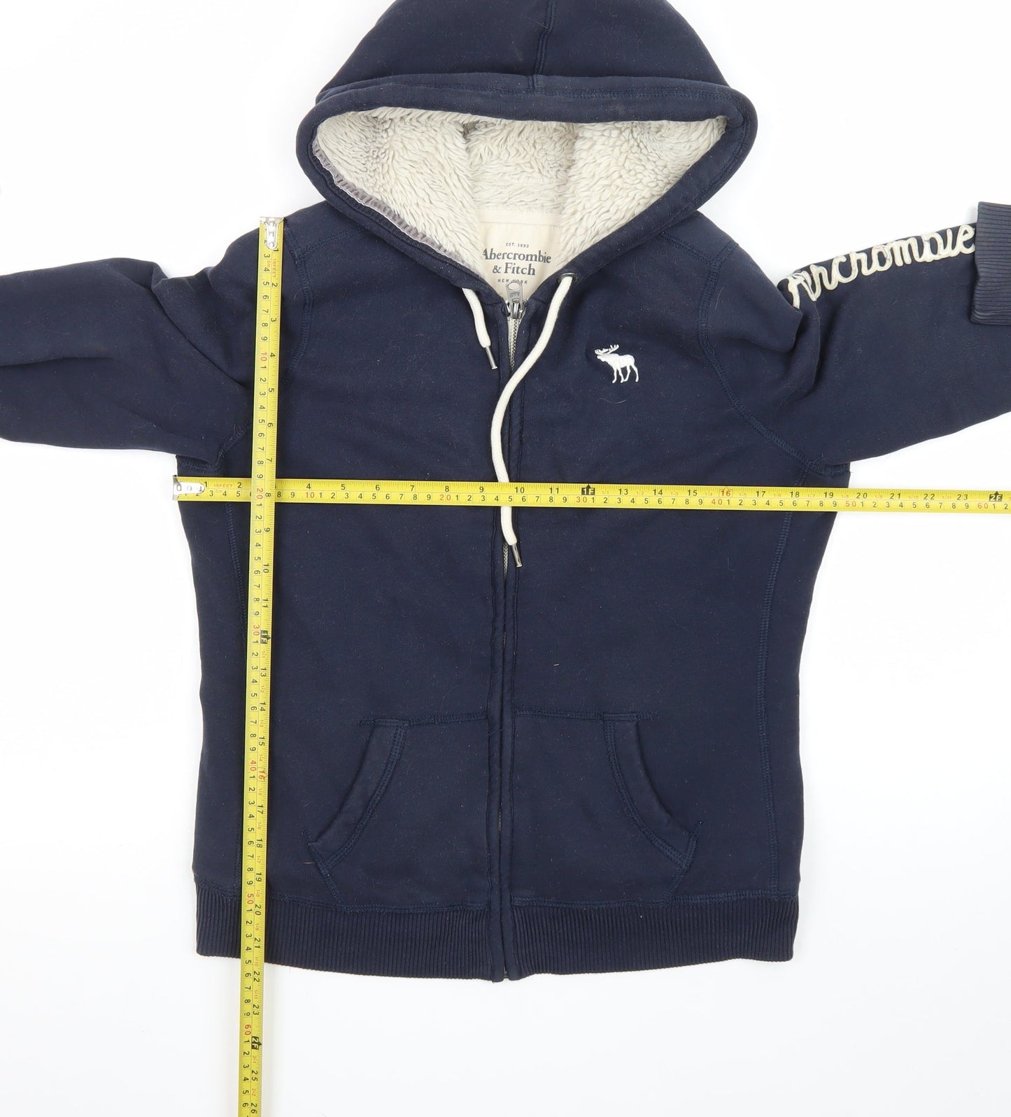 Abercrombie & Fitch Men’s Blue Full Zip Lined Hoodie Size L