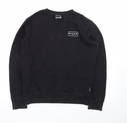 Nicce Boys Black Regular Fit Logo Pullover Sweatshirt 13 Years