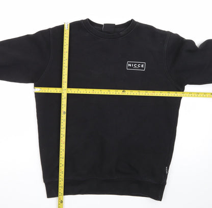 Nicce Boys Black Regular Fit Logo Pullover Sweatshirt 13 Years