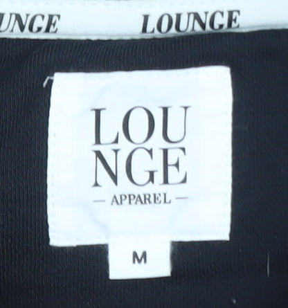 Lounge Apparel Women Black Cropped Pullover Sweatshirt M