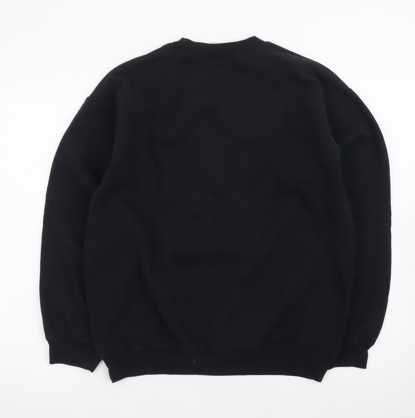 Emma Warren Men's Black Shark Embroidered Crew Neck Sweatshirt M