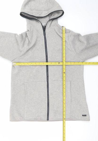 Decathlon Men's Grey Full Zip Hoodie Polyester L Regular Fit