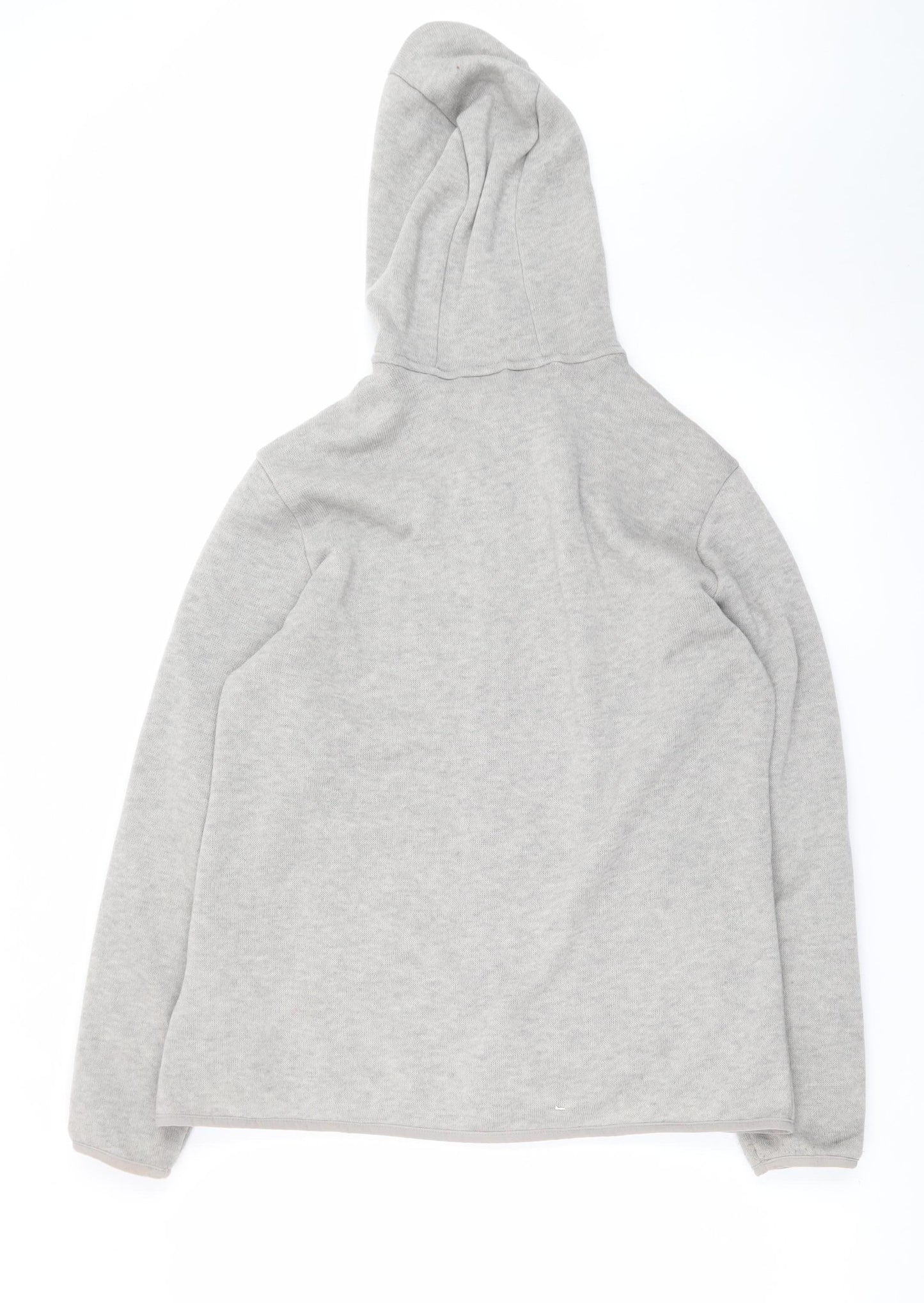 Decathlon Men's Grey Full Zip Hoodie Polyester L Regular Fit