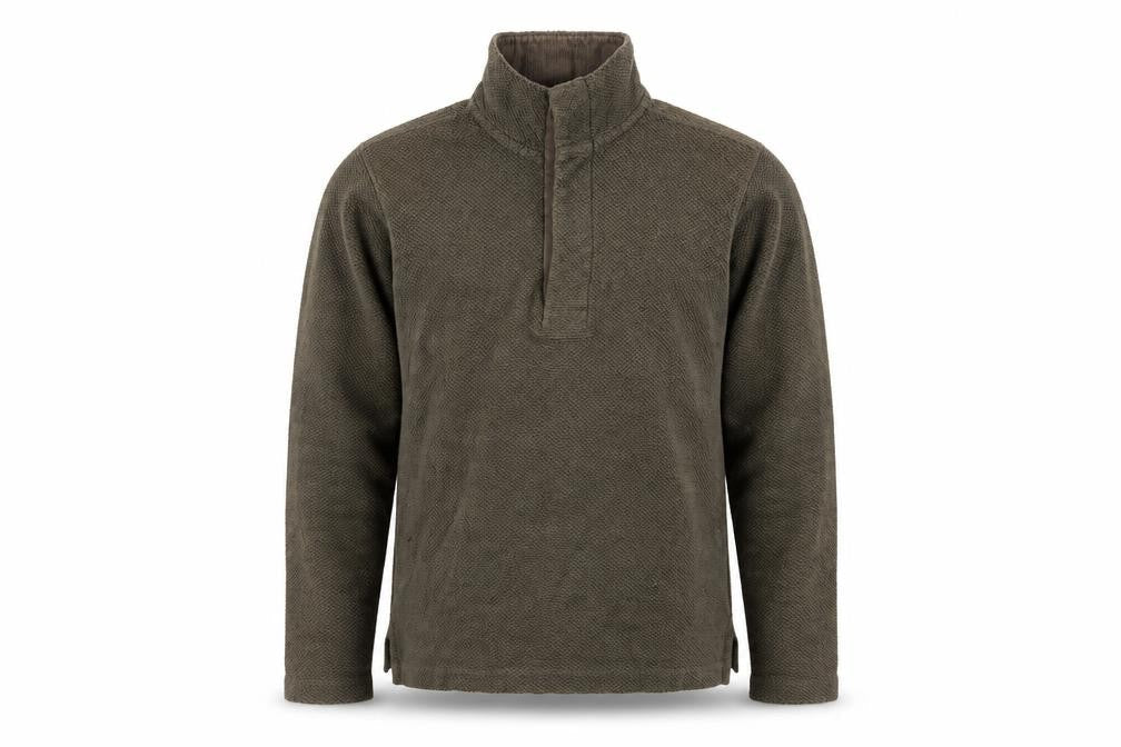 Mountain Warehouse Men's Brown XS Fleece 1/4 Zip Henley Sweatshirt