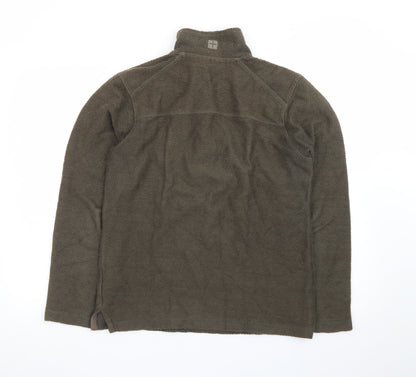 Mountain Warehouse Men's Brown XS Fleece 1/4 Zip Henley Sweatshirt