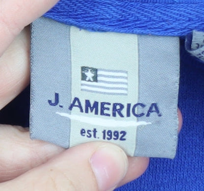J America Mens Blue XXL Pullover Hoodie SDSU 1881 Graphic Cotton Blend