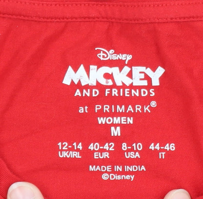 Disney Mickey & Friends Red Long Sleeve Women's Nightshirt M 12-14 Primark