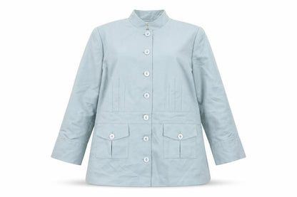 Classics Women's Blue Size 24 Mid-Length Button Jacket