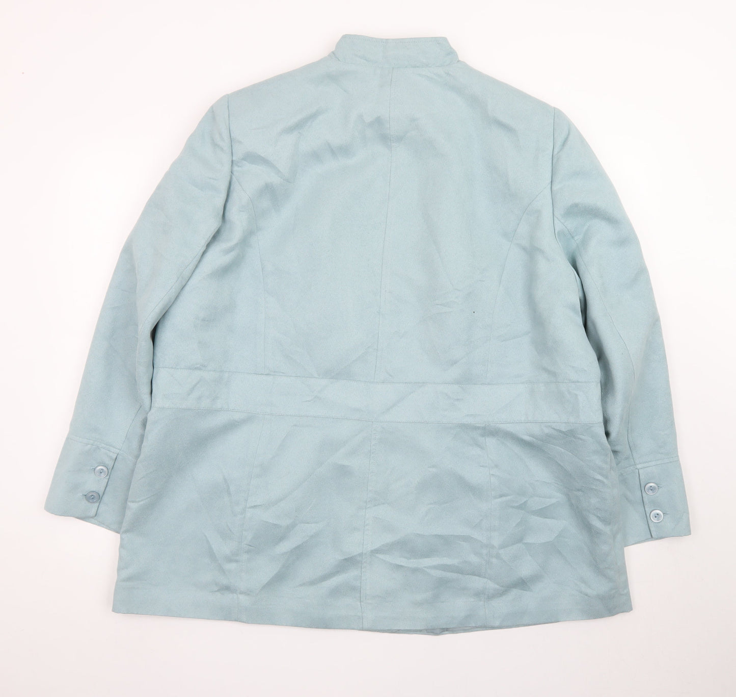 Classics Women's Blue Size 24 Mid-Length Button Jacket