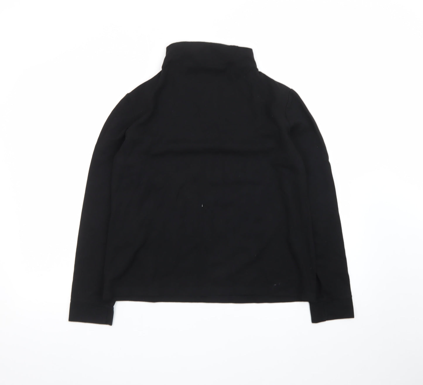 Farhi by Nicole Farhi Womens Black Roll Neck Jersey Top Size M 12