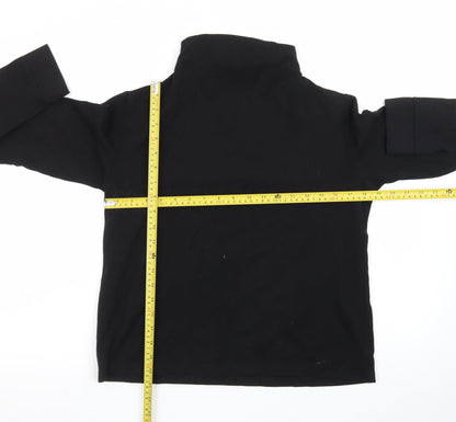 Farhi by Nicole Farhi Womens Black Roll Neck Jersey Top Size M 12