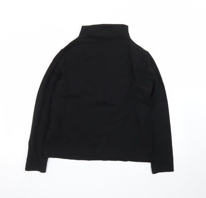Farhi by Nicole Farhi Womens Black Roll Neck Jersey Top Size M 12