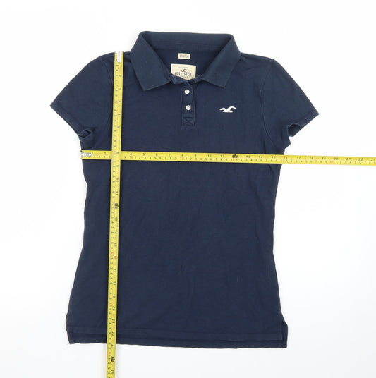 Hollister Men’s Blue Slim Fit Stretch Cotton Polo Shirt Size M