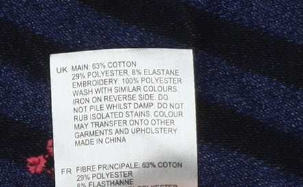 White Stuff Women’s Blue Embroidered Stripe Shift Dress Size 10