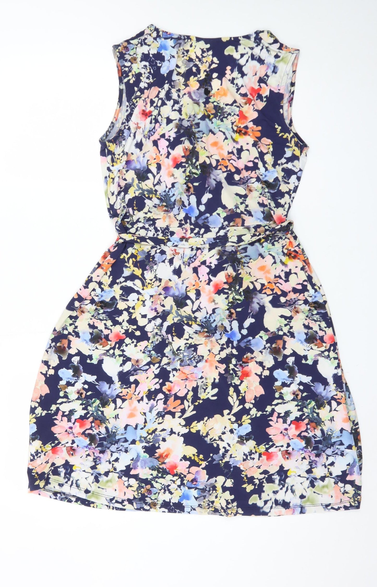 Warehouse Womens Multicoloured Floral Wrap Dress Size 10