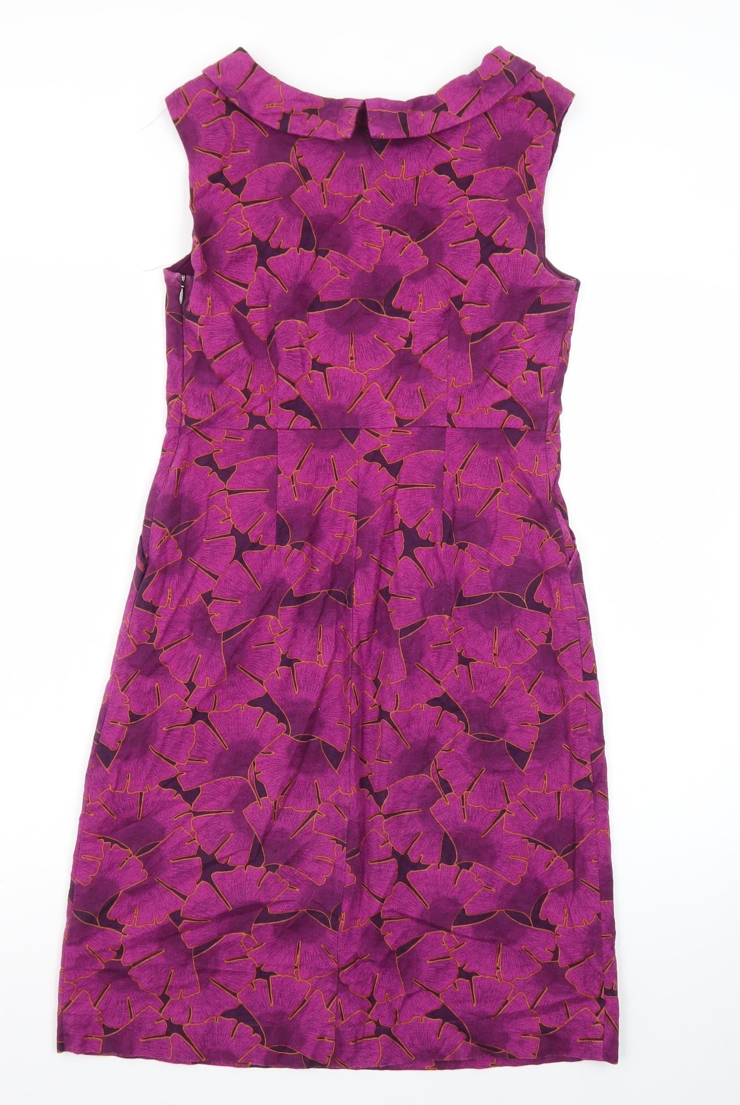 White Stuff Women’s Purple Floral Shift Dress Size 8 Sleeveless