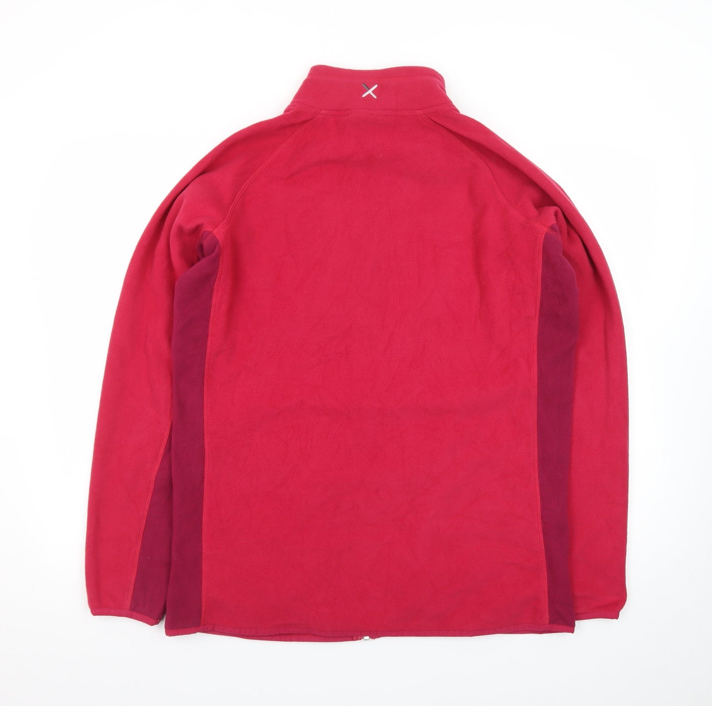 OEX Women Red Fleece Full Zip Jacket Size 16 Outdoor Warm Layer