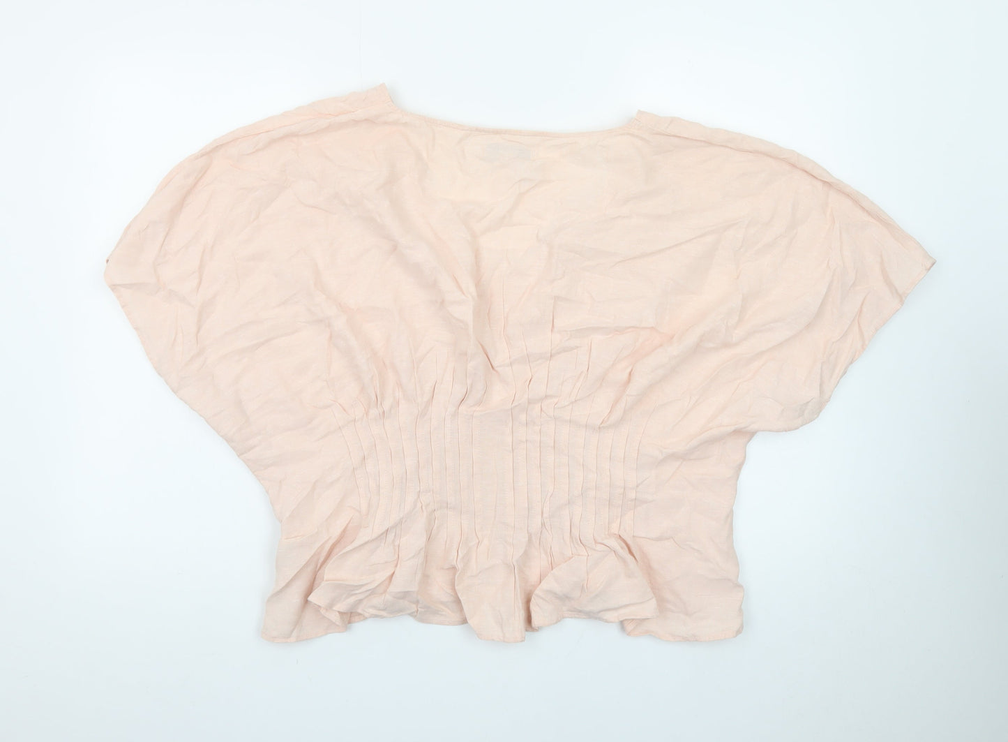 Marks and Spencer Women’s Pink Cotton Tunic Blouse Size 18 V-Neck