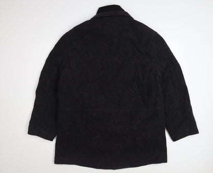Calvin Klein Men's Black Wool Blend Overcoat Size S