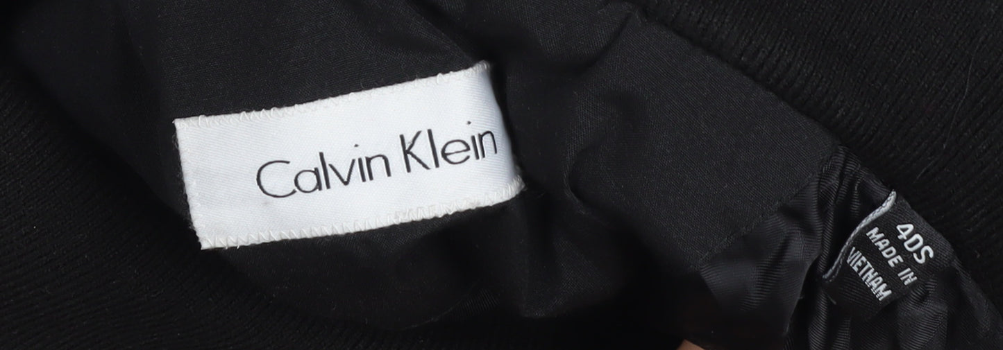 Calvin Klein Men's Black Wool Blend Overcoat Size S