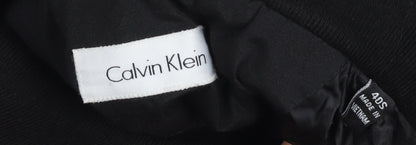 Calvin Klein Men's Black Wool Blend Overcoat Size S