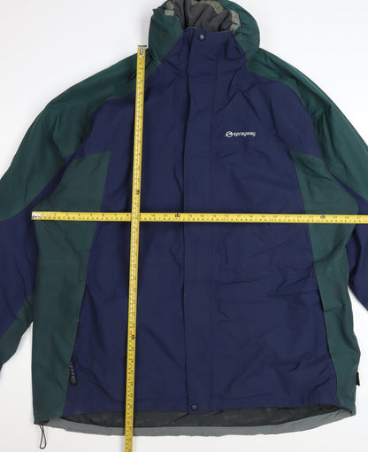 Sprayway Men’s Blue 2XL Gore-Tex Waterproof Hiking Parka Jacket