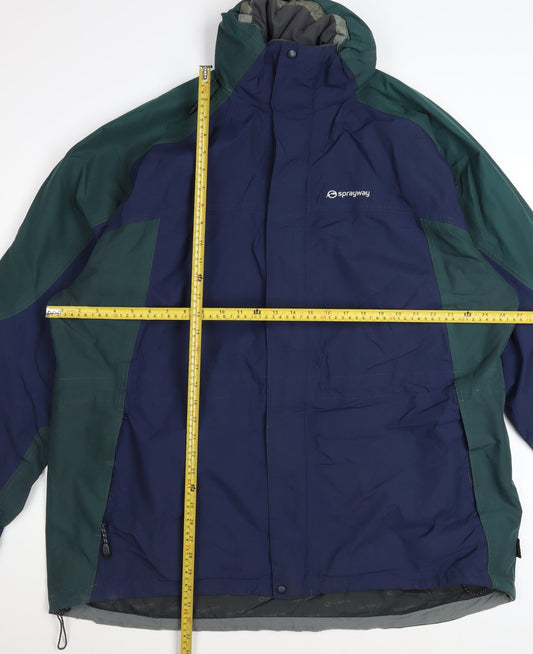Sprayway Men’s Blue 2XL Gore-Tex Waterproof Hiking Parka Jacket