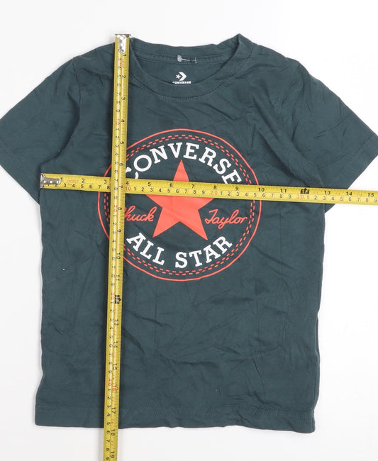 Converse Boys Green 5-6 Years Logo Graphic Cotton T-Shirt