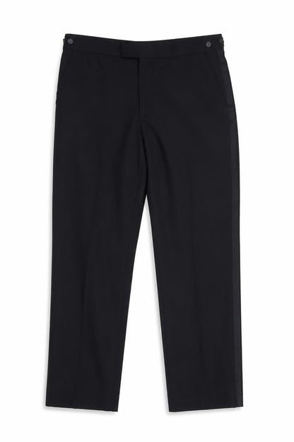Jeff Banks Men's Black Regular Fit Wool Blend Dress Trousers 36in