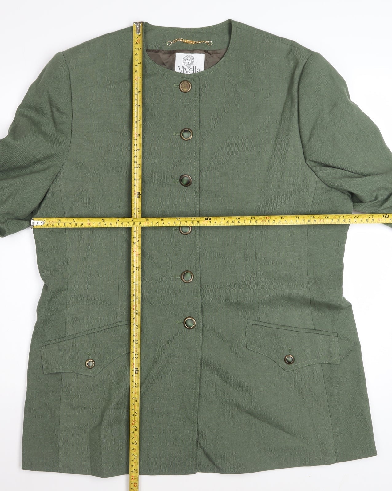 Viyella Women's Green Regular Fit Long Sleeve Country Jacket UK 16