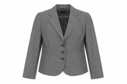 Marks and Spencer Women's Grey Check Blazer UK 18 Classic Fit