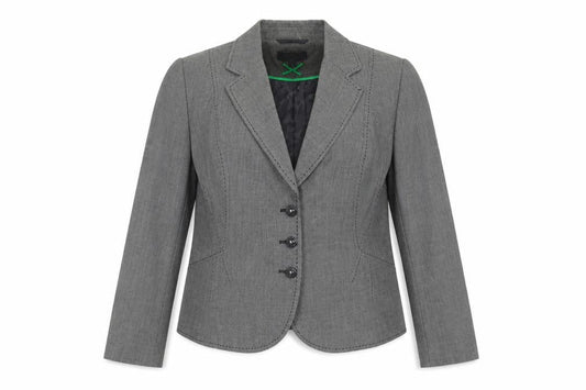 Marks and Spencer Women's Grey Check Blazer UK 18 Classic Fit