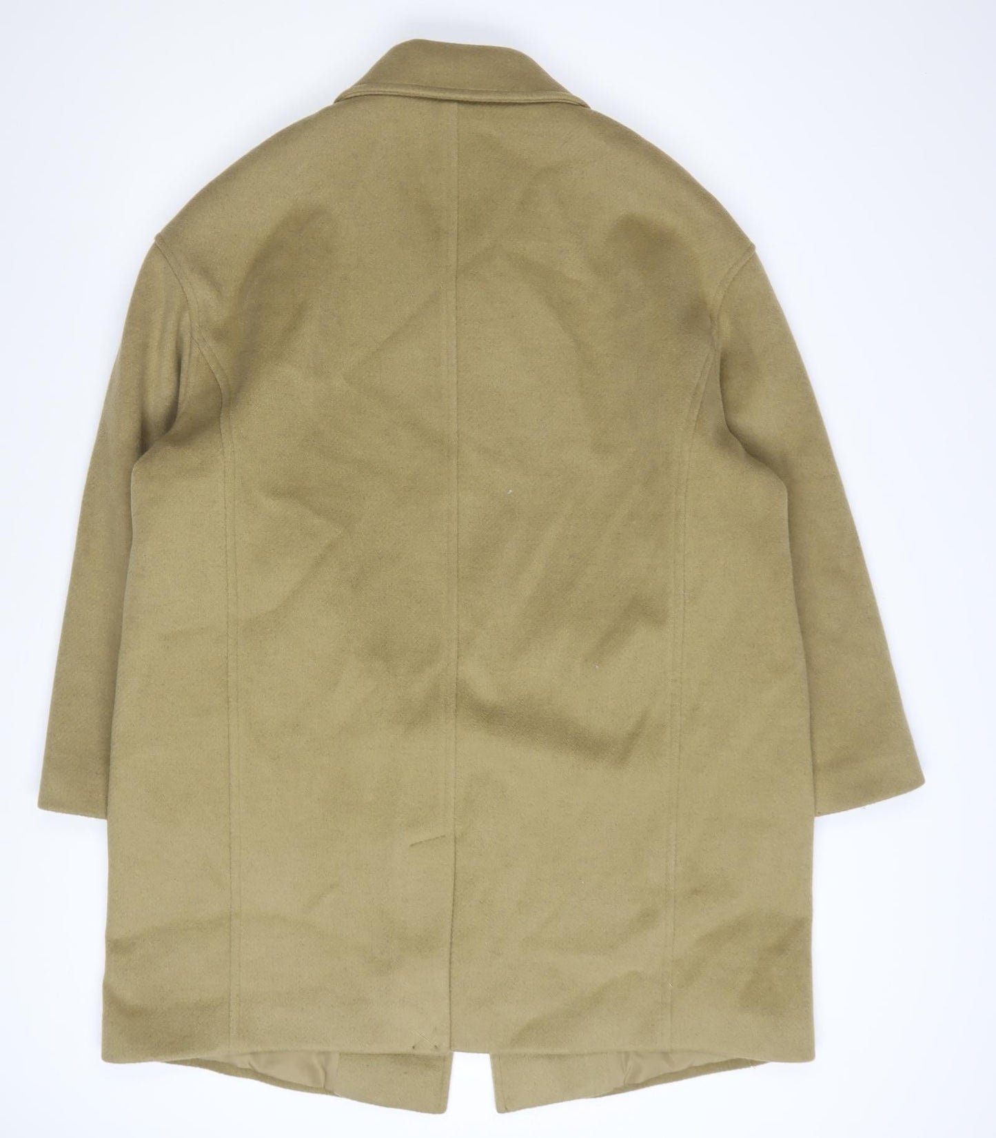 Marks and Spencer Women Beige Overcoat Size 18 Regular Polyester Blend
