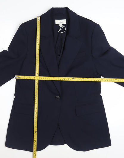 Marks and Spencer Women’s Dark Navy Blazer UK 10 Regular Fit Jacket
