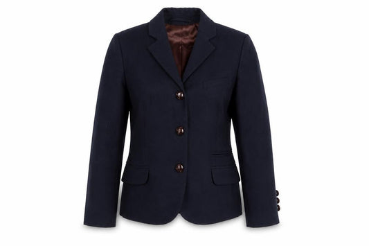 Topshop Women’s Navy Blue Wool Blend Tailored Blazer UK 8