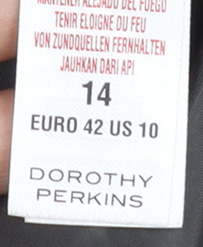 Dorothy Perkins Women’s Grey Size 14 Classic Single-Breasted Blazer