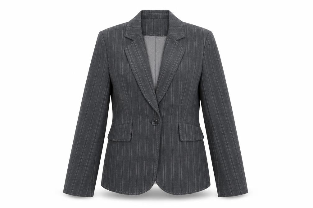 Marks and Spencer Women’s Grey Pinstripe Suit Jacket UK 12
