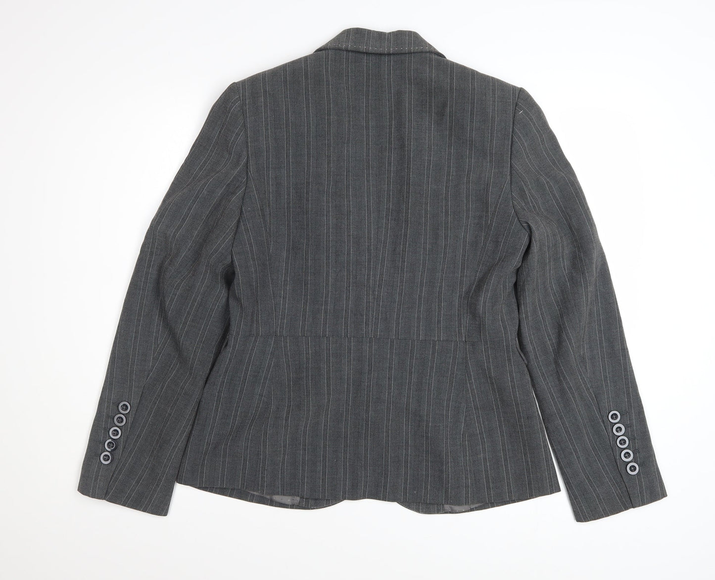 Marks and Spencer Women’s Grey Pinstripe Suit Jacket UK 12