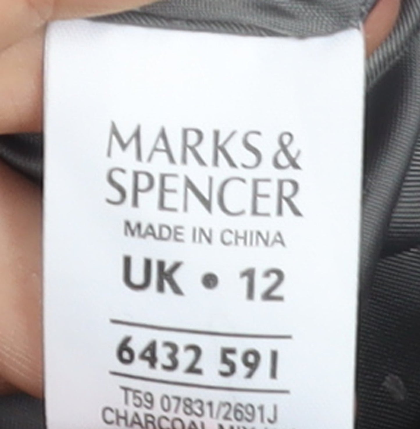 Marks and Spencer Women’s Grey Pinstripe Suit Jacket UK 12