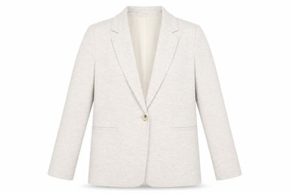 Bonmarché Women's Beige Size 14 Classic Single-Breasted Blazer