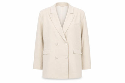 4th & Reckless Beige Double Breasted Women's Blazer UK 16