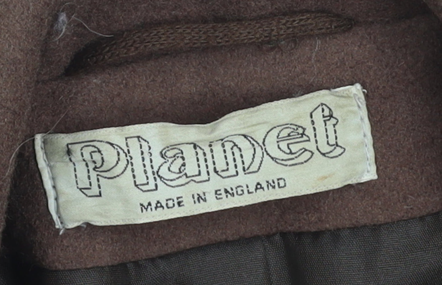 Planet Women’s Brown Wool Pea Coat Size 12 Classic Short Jacket