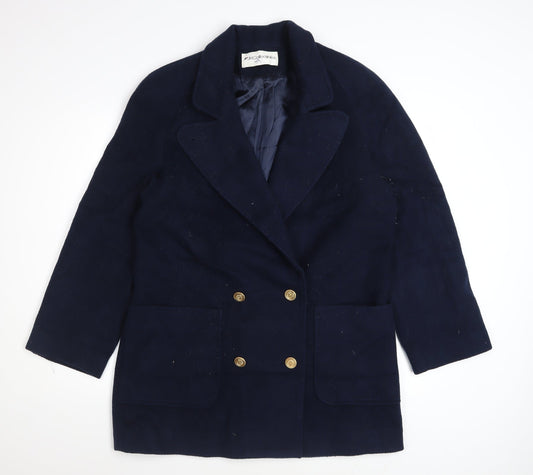 JH Collectibles Women's Blue Wool Pea Coat Size 12 Classic Style