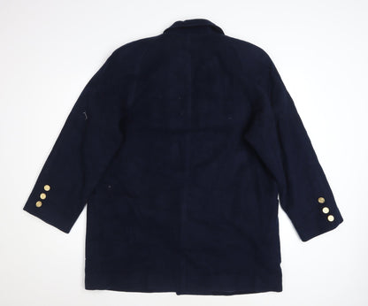 JH Collectibles Women's Blue Wool Pea Coat Size 12 Classic Style