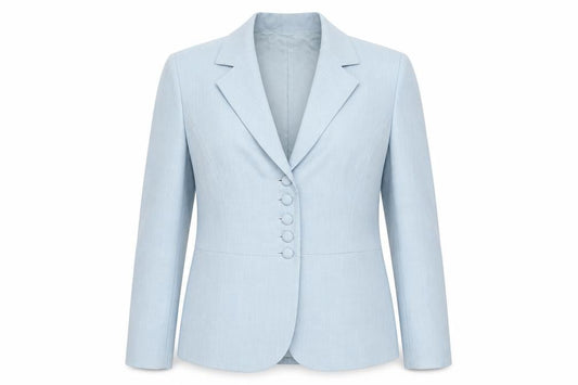 Marks and Spencer Women Blue Wool Blend Tailored Blazer Size 12