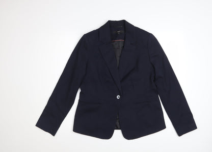 Next Women's Navy Blue Single Breasted Blazer UK 10
