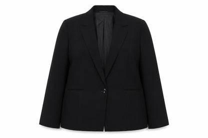 Planet Womens Black Polyester Lined Single-Breasted Blazer UK 18