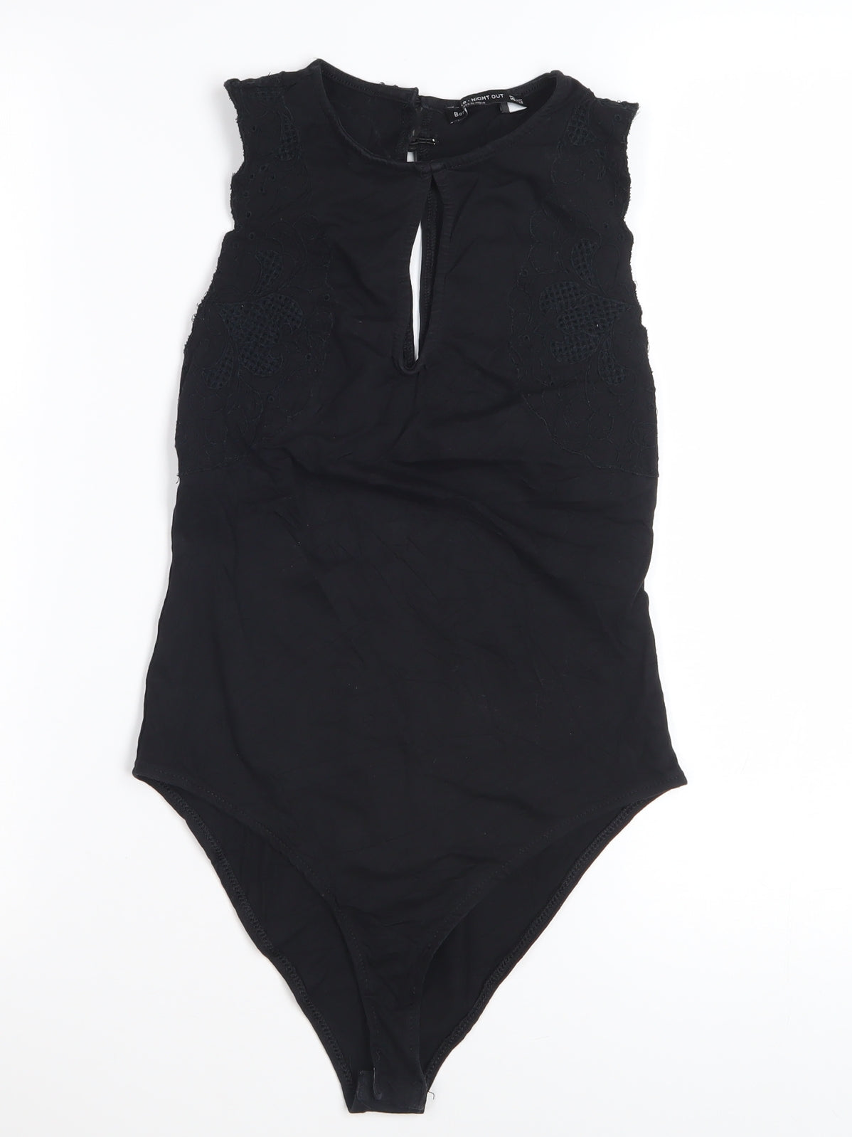 Bershka Night Out Women's Black Sleeveless Bodysuit Size S