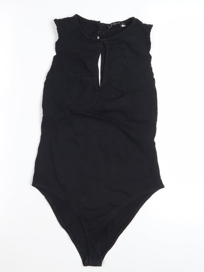 Bershka Night Out Women's Black Sleeveless Bodysuit Size S
