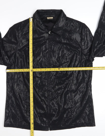 Tru City Women's Black Polyester Zip Jacket Size 10